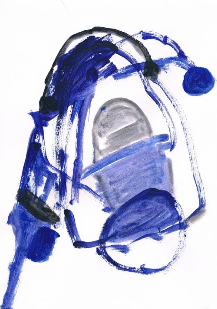 Untitled 28, Gouache or Acrylic on A4 Cartridge Paper, 2012