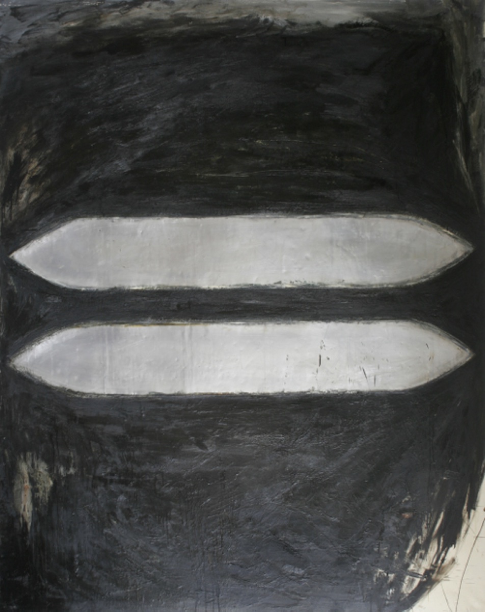 Combat, Oil Encaustic Metal on, 254x203cm