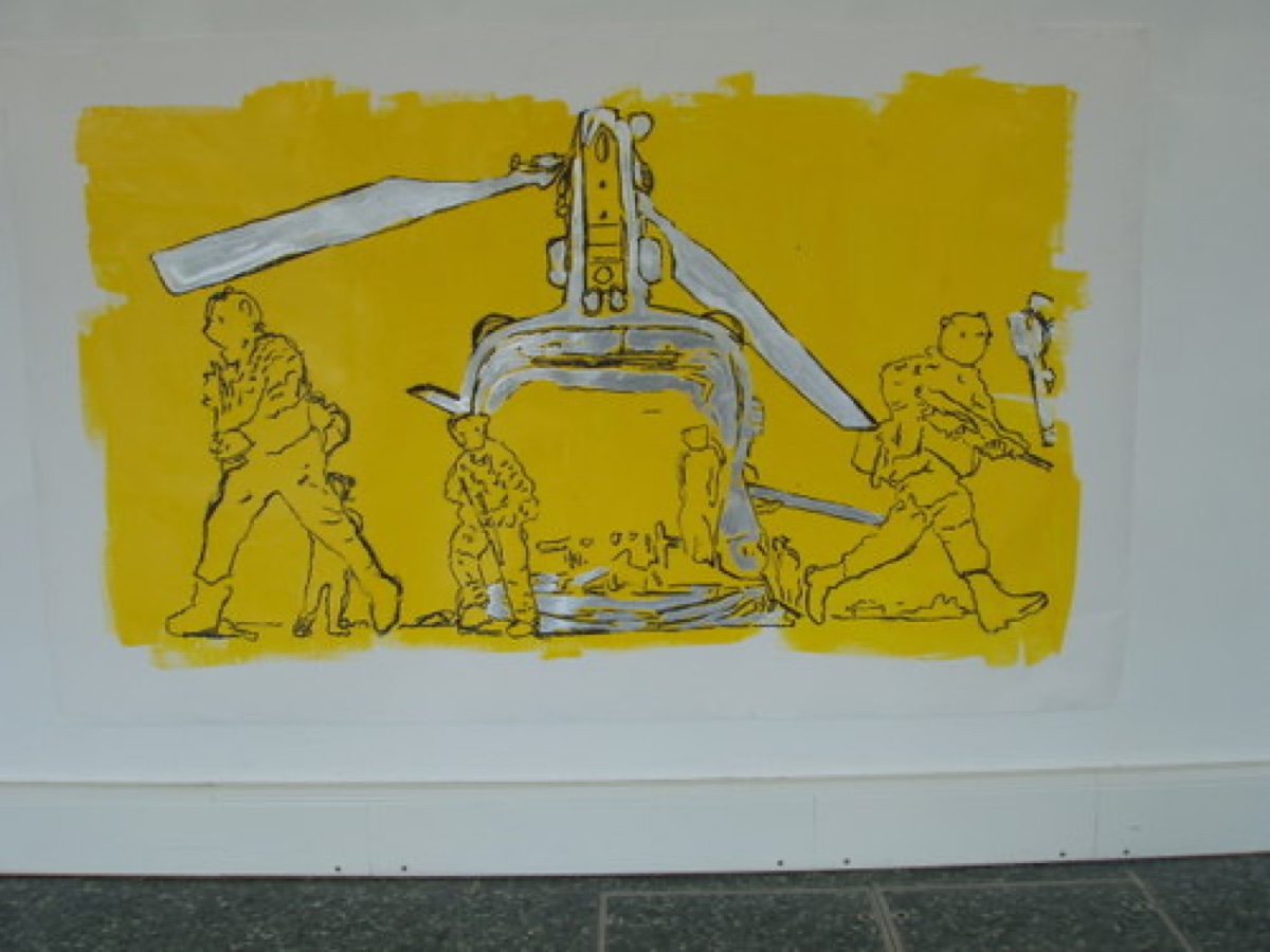 Into Action 2003, Gloss on Paper, 150x240cm