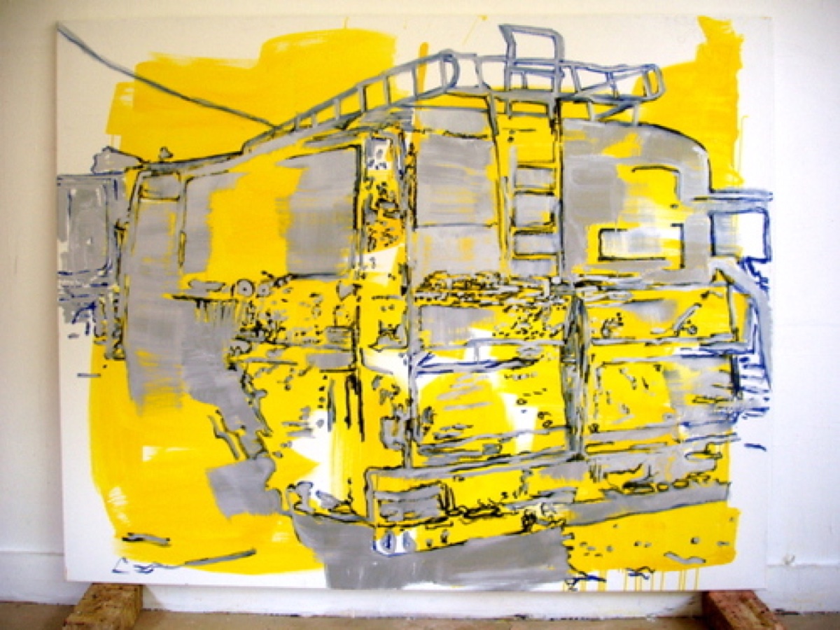 Yellow Schoolbus, Gloss on Canvas
