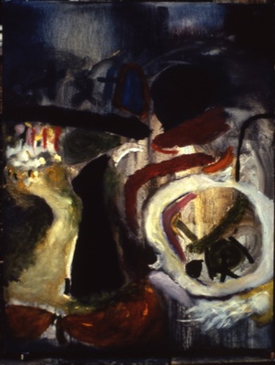 Cemetery, Oil on Canvas, 220x173cm