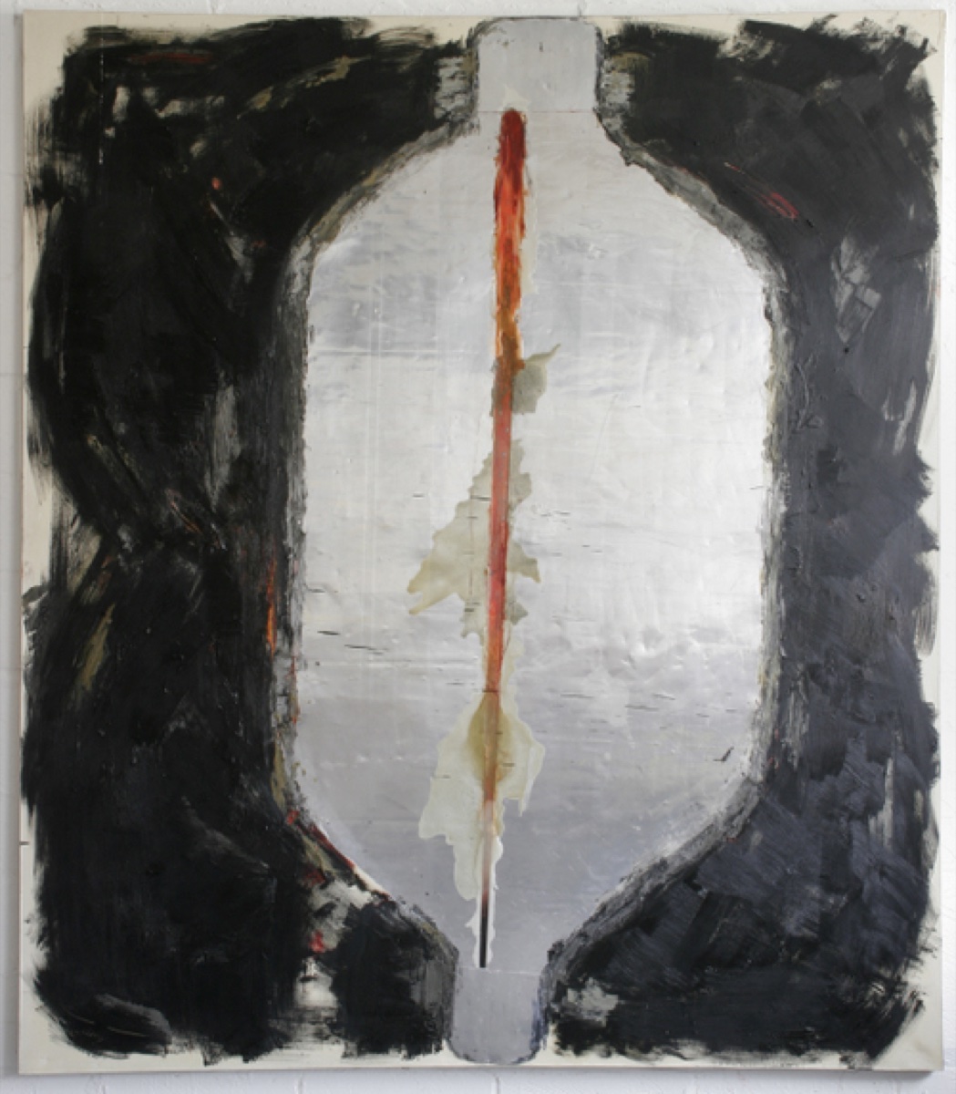 Spillage C, Oil Metal Encaustic on, 242x211cm