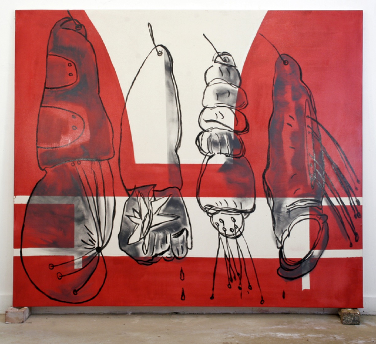 Hanging Things 0, Gloss on Canvas, 182x242cm