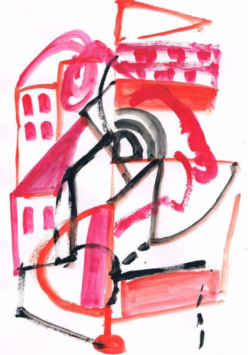 Untitled 25, Gouache or Acrylic on A4 Cartridge Paper, 2012