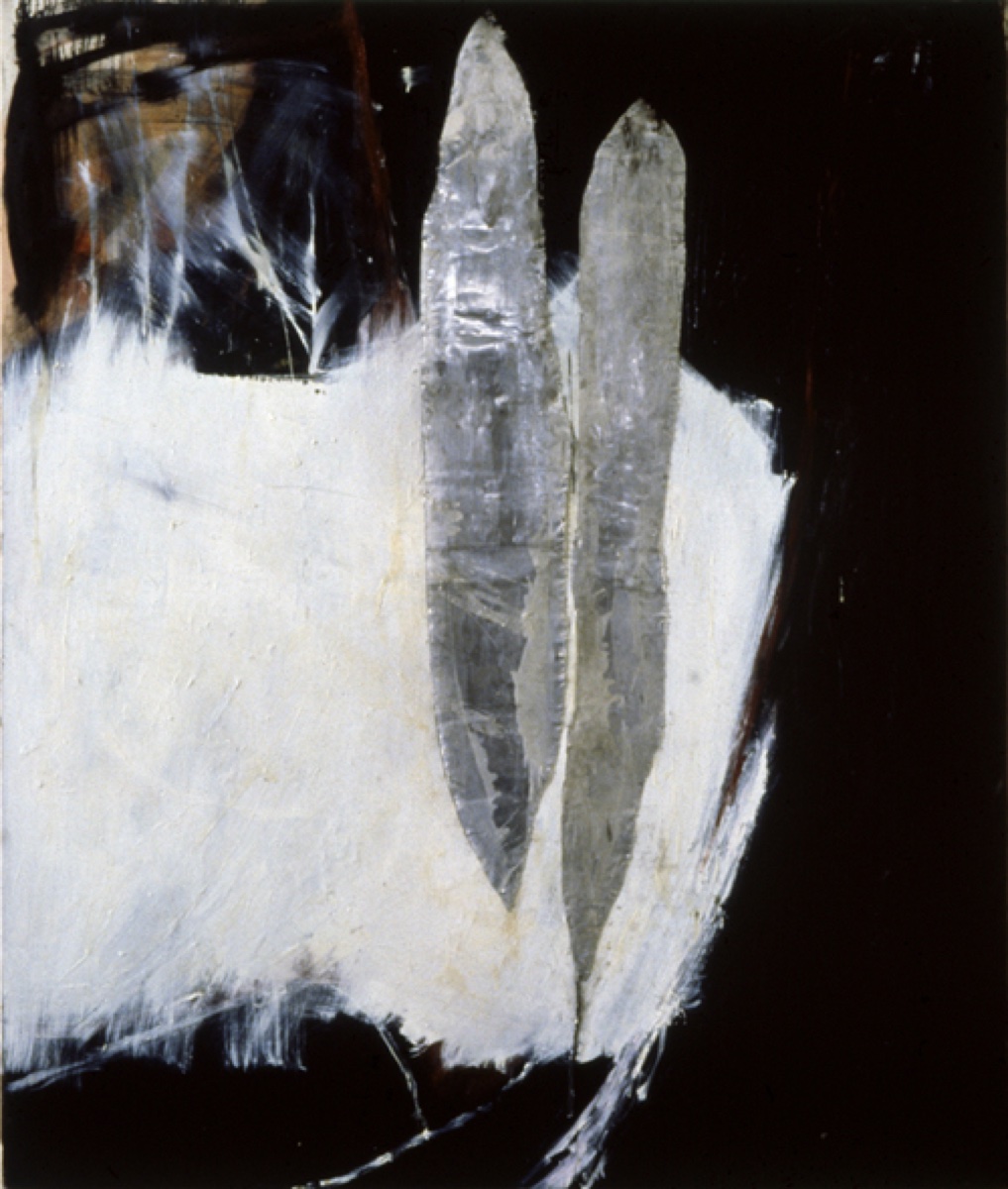 Cuts, Metal Encaustic on Canvas