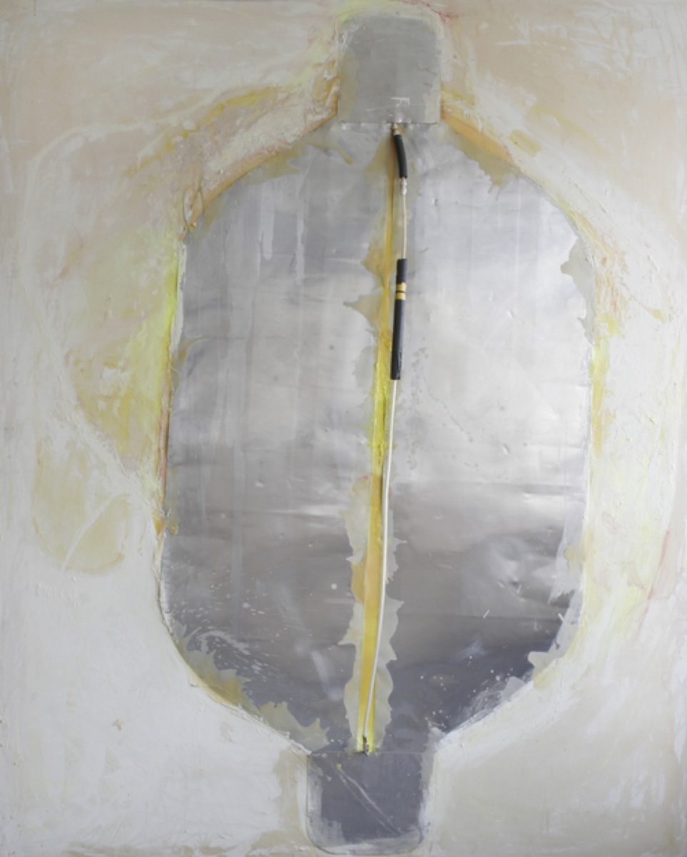 Yellow Fever Tub, Oil Encaustic Metal Plastic