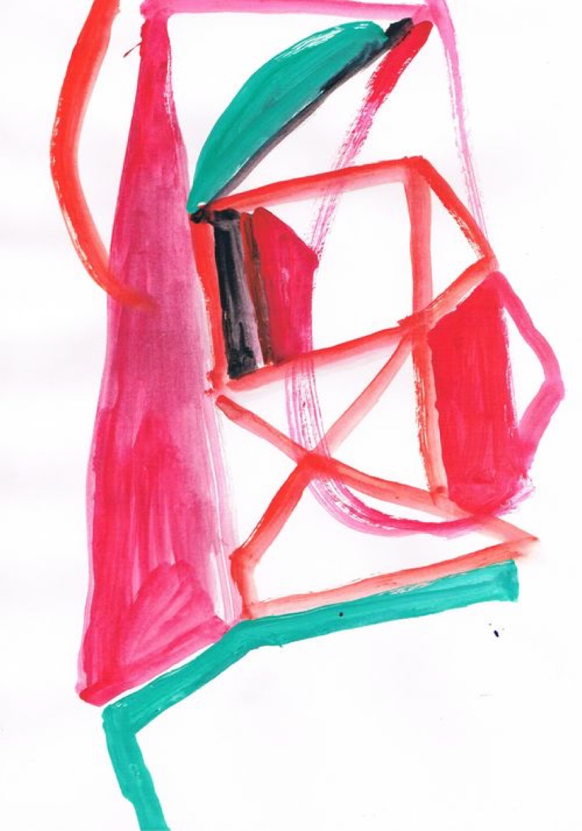 Untitled 24, Gouache or Acrylic on A4 Cartridge Paper, 2012