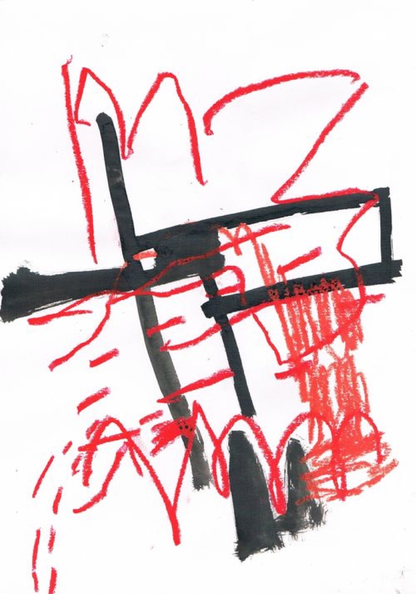 Untitled 30, Gouache or Acrylic on A4 Cartridge Paper, 2012