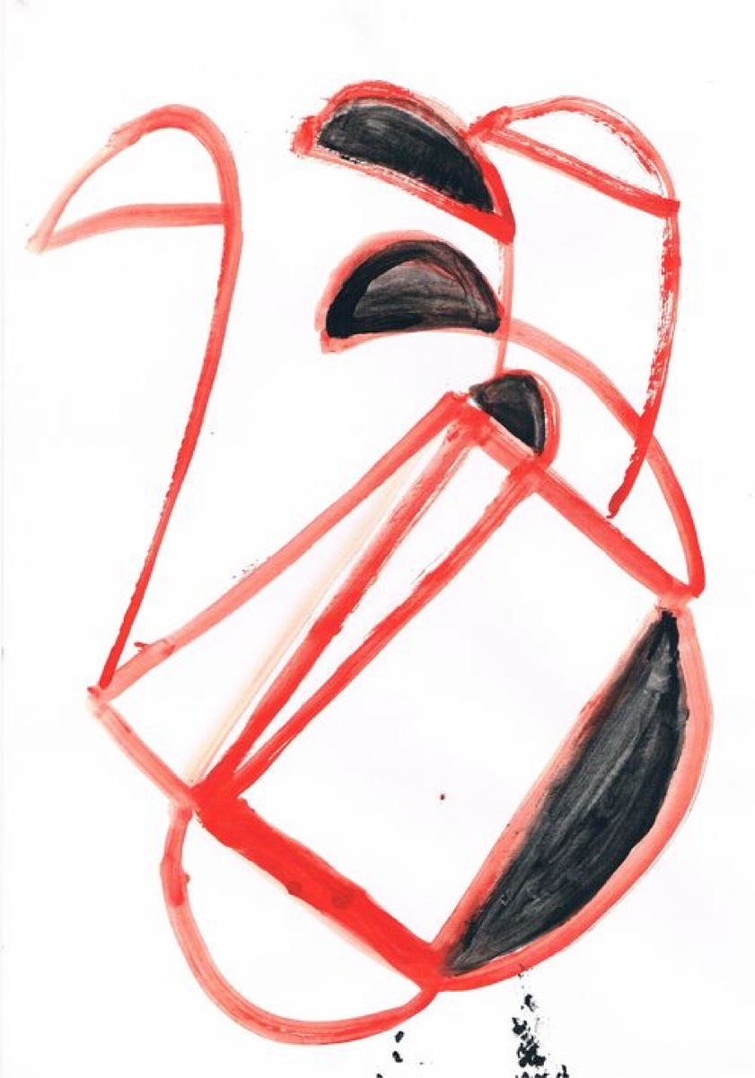 Untitled 22, Gouache or Acrylic on A4 Cartridge Paper, 2012