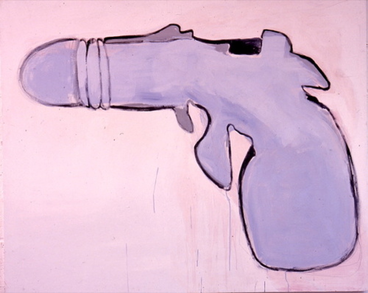 Gun Nr, Emulsion Canvas, 1996, 152x182cm